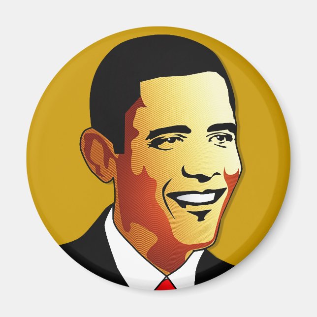 Barack Obama Vector Illustration Magnet (Framsidan)