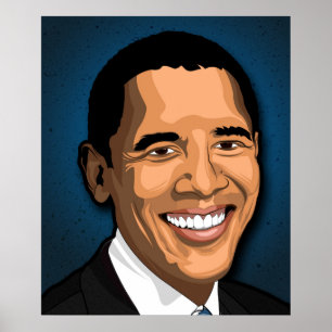 Barack Obama Vector Porträtt Poster