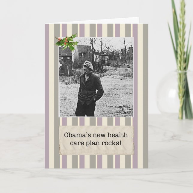 Barack Obamas hälsovårdsplan - julkort Helgkort (Framsida)