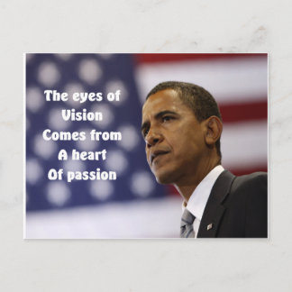 Barack Obamas hjärta av passion Vykort