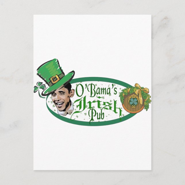 Barack Obamas irländska pub Vykort (Framsida)
