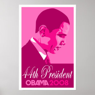 Barack Obamas Mörk Rosa 44:e presidenten Poster