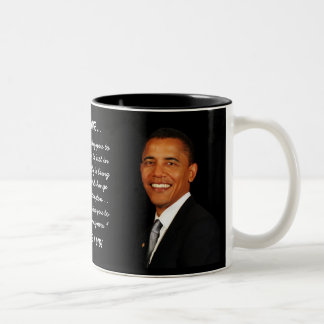 Barack Obamas president 2009 Två-Tonad Mugg