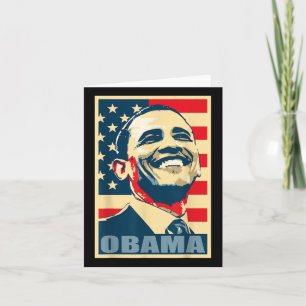 Barack Obamas president 44 amerikanska Flagga Demo Kort