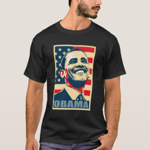 Barack Obamas president 44 amerikanska Flagga Demo T Shirt