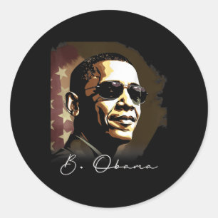 Barack Obamas president Porträtt Patrio Runt Klistermärke