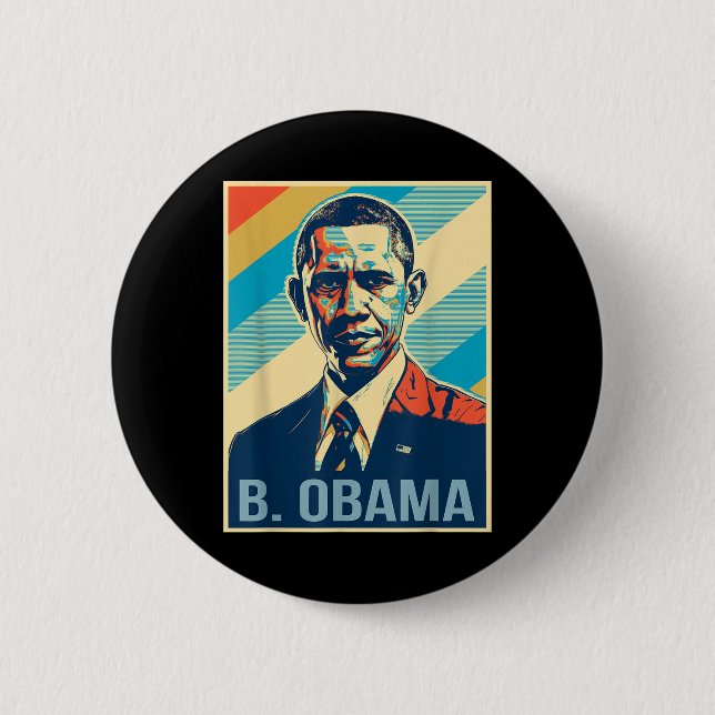 Barack Obamas president Retro Patriotic Knapp (Framsida)