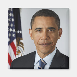 Barack Obamas presidentporträtt Magnet
