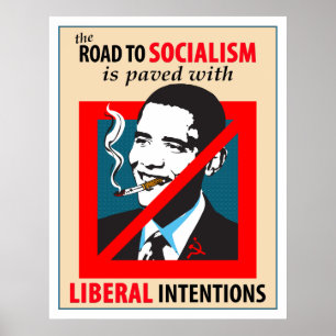 Barack Obamas väg till socialismen Poster