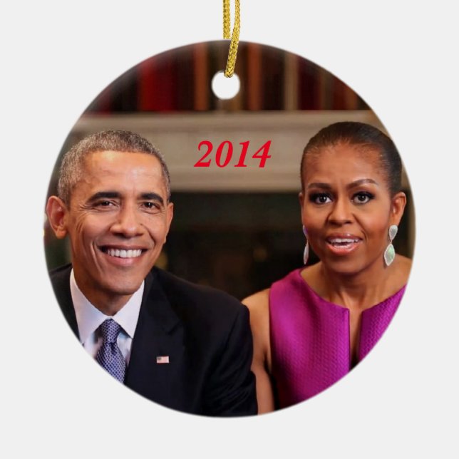 Barack och Michelle 2014 - Ornament (Framsidan)