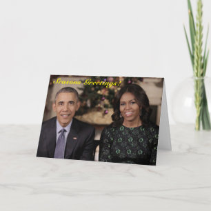 Barack och Michelle 2015 WA - hälsningskort Helgkort