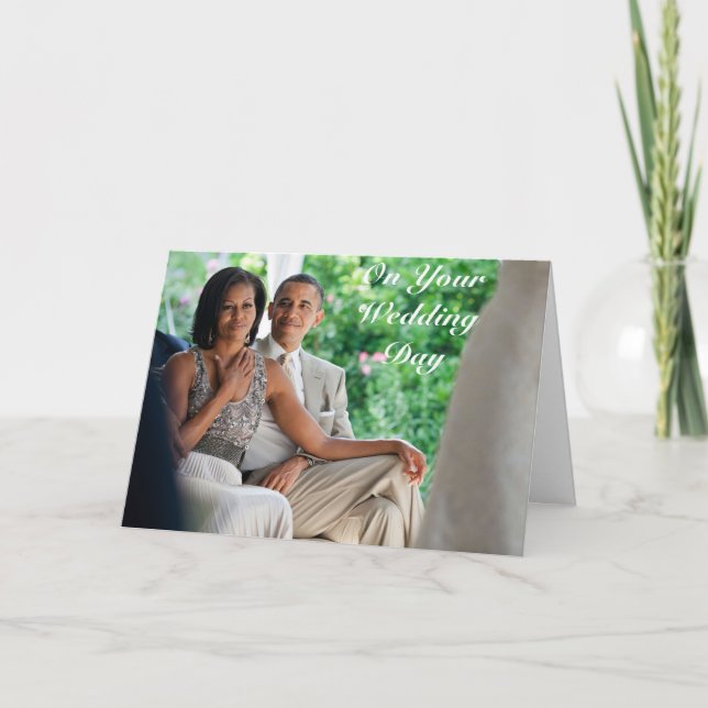 Barack och Michelle Bröllop - kort (Framsida)