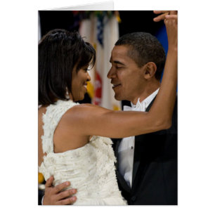 Barack och Michelle Obama Hälsningskort
