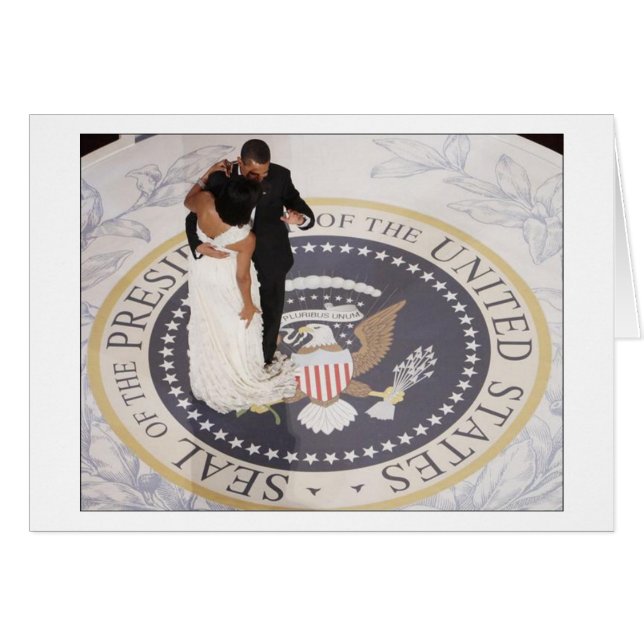 Barack och Michelle Obama Hälsningskort (Framsidan Horizontal)