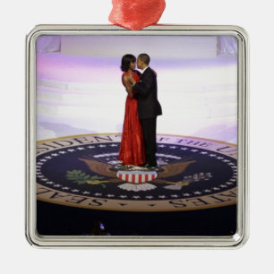 Barack och Michelle Obama Julgransprydnad Metall