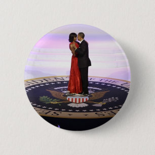 Barack och Michelle Obama Knapp