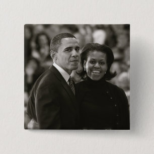 Barack och Michelle Obama knäppas Knapp