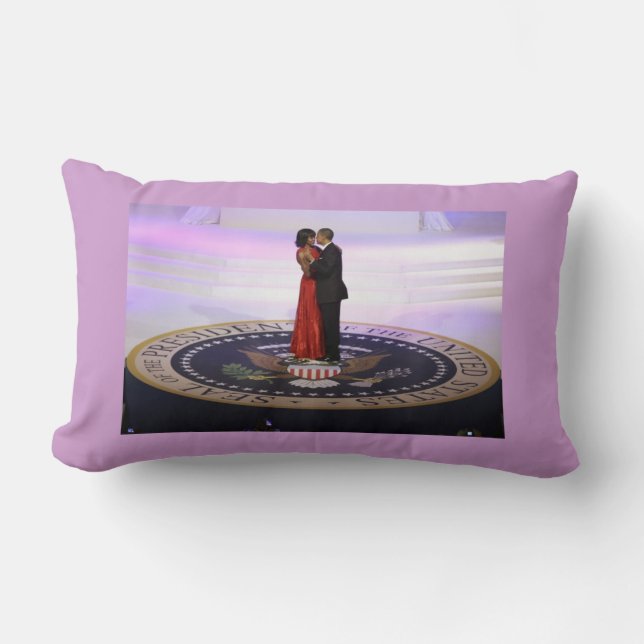 Barack och Michelle Obama Lumbarkudde (Framsida)