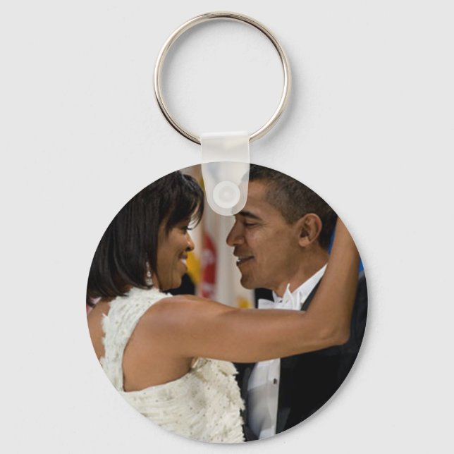 Barack och Michelle Obama Nyckelring (Framsida)