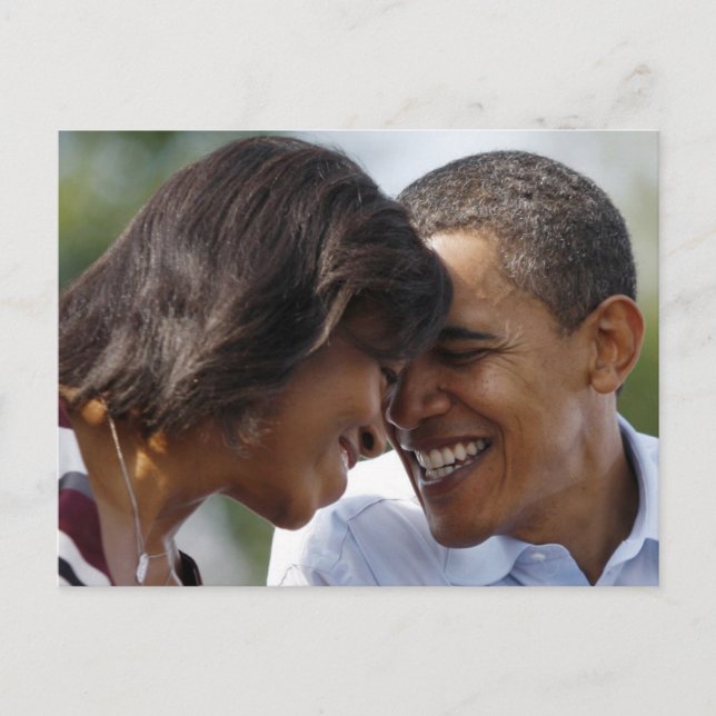 Barack och Michelle Obama Photo Vykort (Framsida)