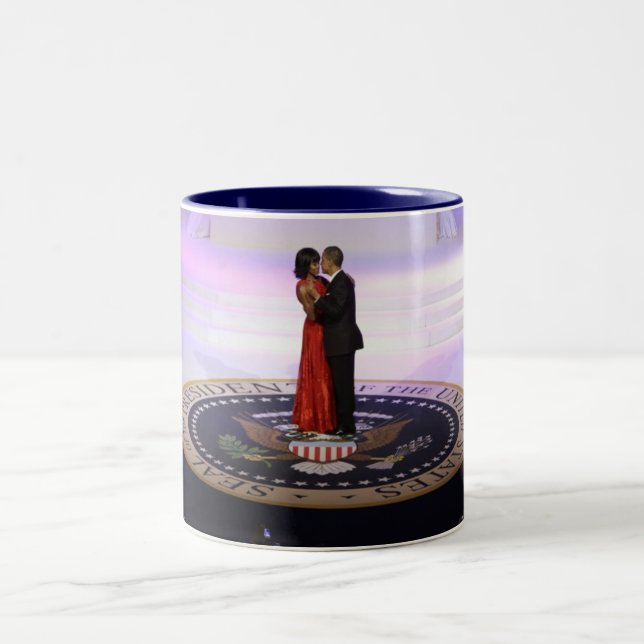 Barack och Michelle Obama Två-Tonad Mugg (Center)