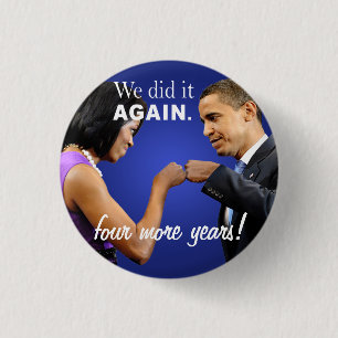 Barack och Michelle Obamas segerstöt Knapp
