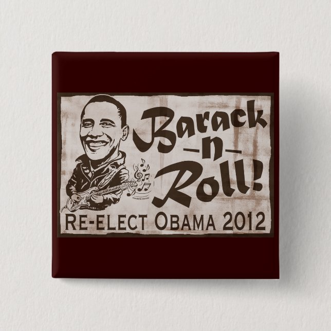 Barack och rulle Obama 2012 utrustar Knapp (Framsida)
