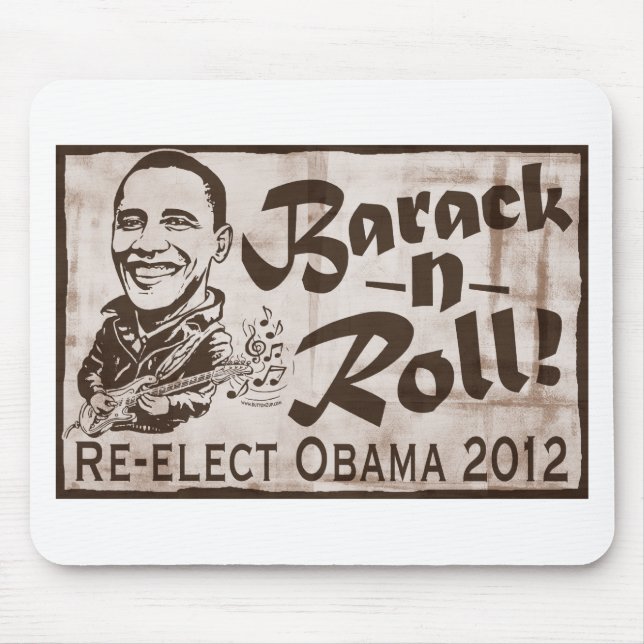 Barack och rulle Obama 2012 utrustar Musmatta (Framsidan)