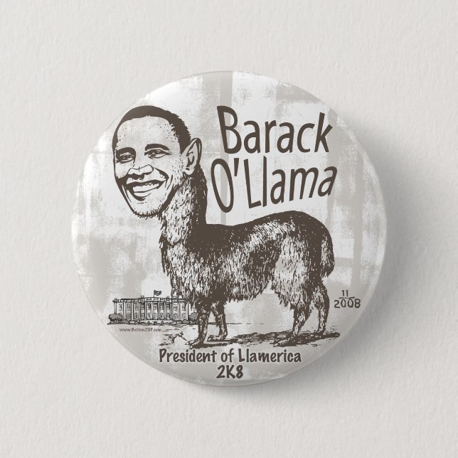 Barack O'Llama 2008 Knapp (Framsida)