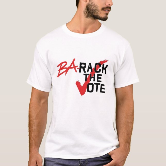 barack rösta tee shirt (Framsida)