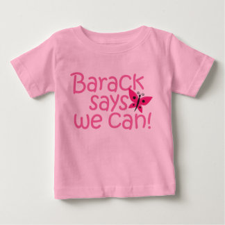 Barack säger att vi kan för flickor t shirt