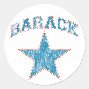 barack-stjärna runt klistermärke