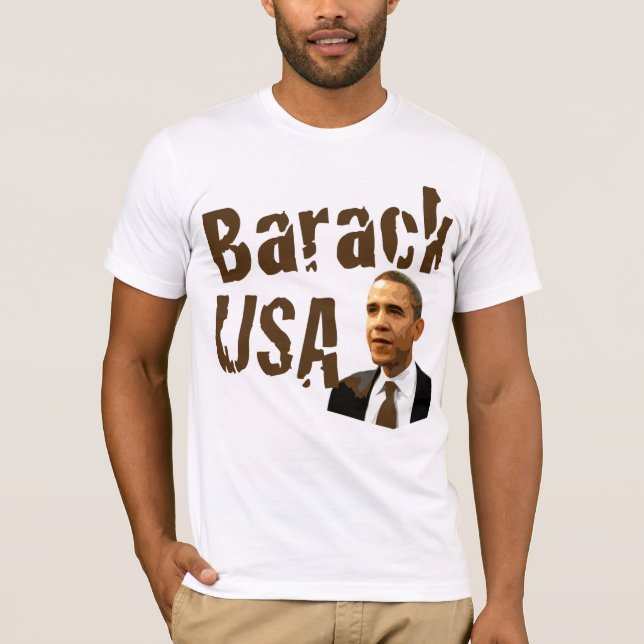 Barack USA Pro-Obama T-Shirt (Framsida)