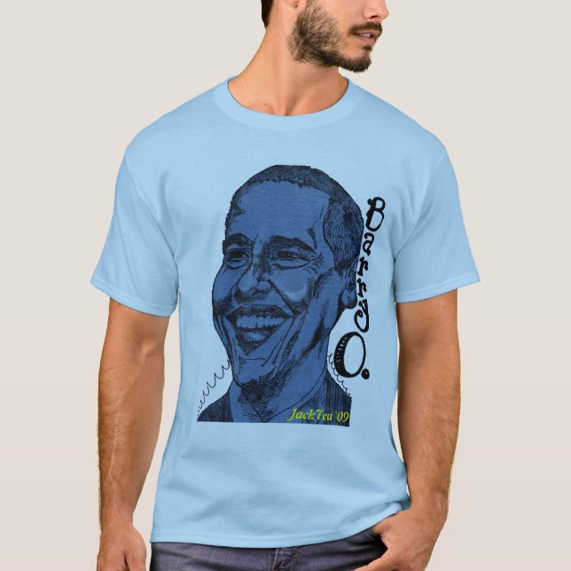 Barack utslagsplatsblått, JackTea '09 T Shirt (Framsida)