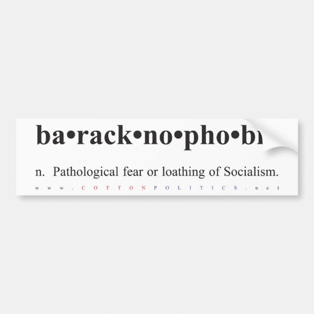 Baracknophobia bildekal (Framsidan)