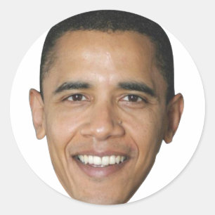 Barack's Ansikte Runt Klistermärke