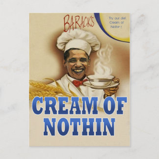Barack's Cream of Nothin Postcard Vykort