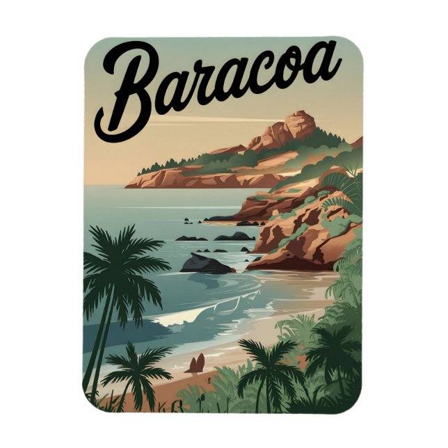 Baracoa Cuba Vintage Magnet (Vertikal)