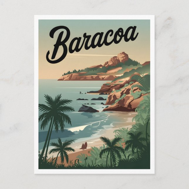 Baracoa Cuba Vintage Vykort (Framsida)