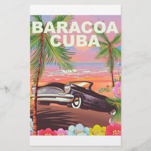 Baracoa Kubas automatiska reseaffisch Brevpapper