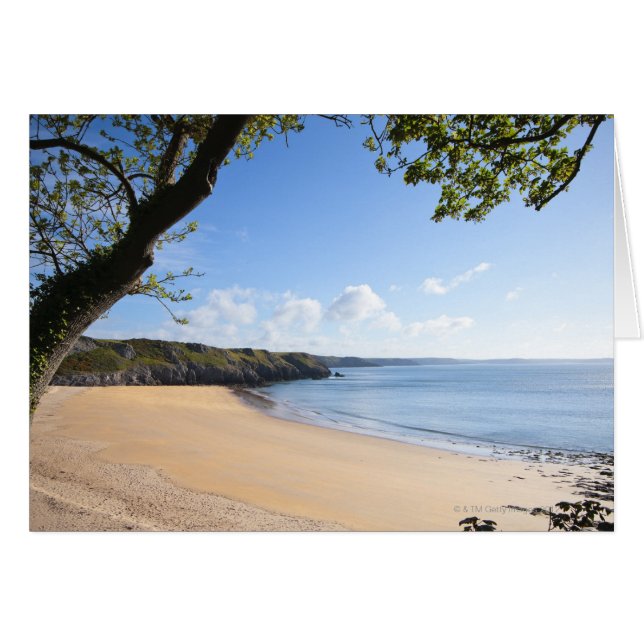 Barafundle Bay Pembroke Pembrokeshire Kusten Hälsningskort (Framsidan Horizontal)