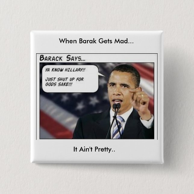 Barak Obama får tokig Knapp (Framsida)