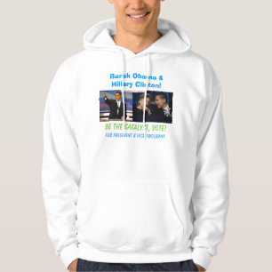 Barak Obama och Hillary Clinton Sweatshirt Med Luva