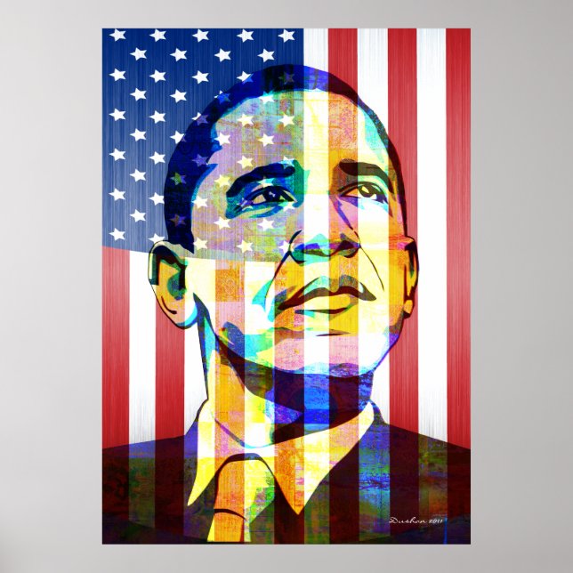 Barak Obama Patriotic Poster (Framsidan)