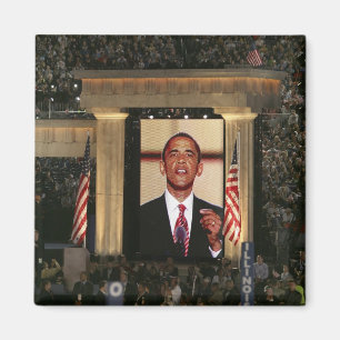 Barak Obama talar på den sista kvällen av Magnet