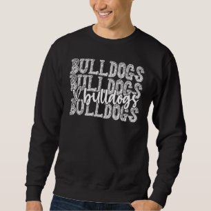 Bäran Bulldog Spirit Game Day School Mascot Sport Lång Ärmad Tröja
