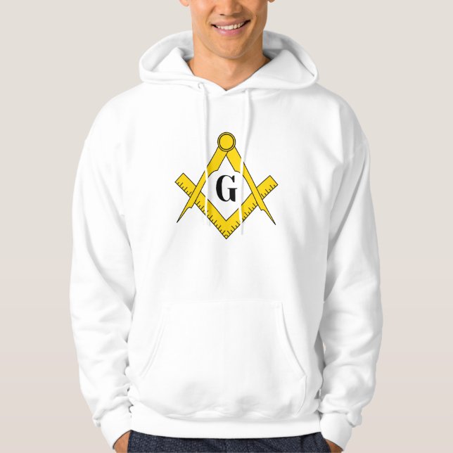 Bäran Craft: Square och Compass Masonic Hoodie (Framsida)