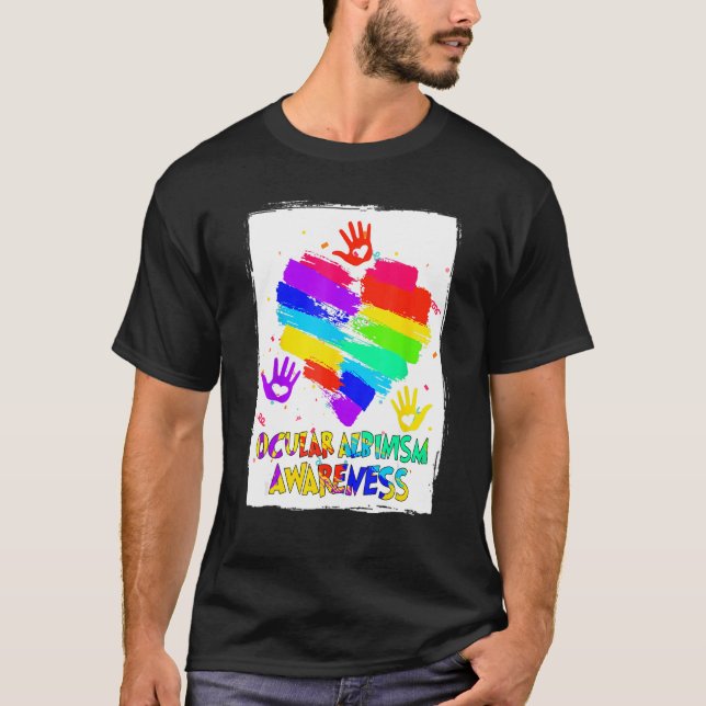 Bäran Rainbow 2 för medvetenhet om kulär albinism  T Shirt (Framsida)