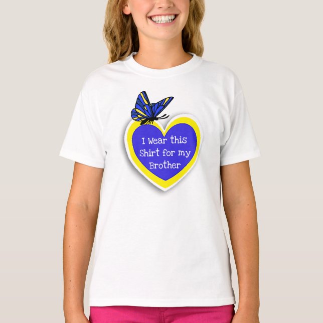 BÄRAN SYNDROME AWARENESS  för min bror Tee Shirt (Framsida)