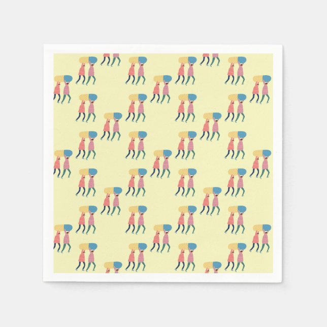 Bärande av Pill Mönster Pappersservett (Framsidan)